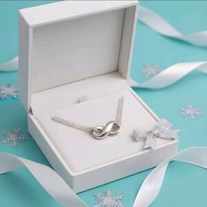 Tiffany & Co Double Strand Infinity 16" Necklace- authentic - NEW